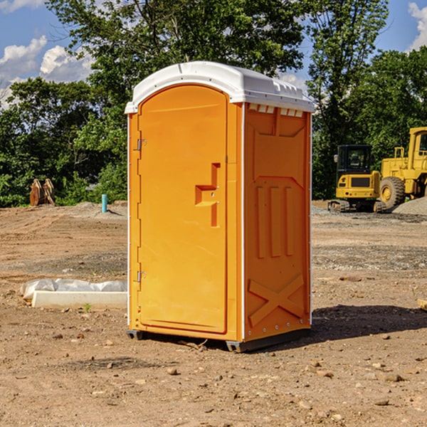 how often are the porta potties cleaned and serviced during a rental period in Delta Ohio